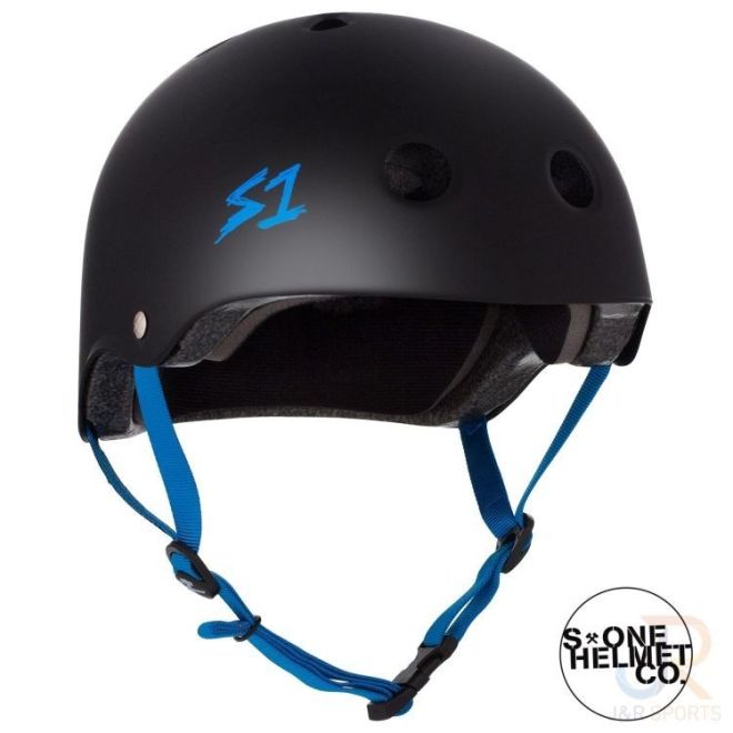 Каска S-One Lifer Matte Black Cyan