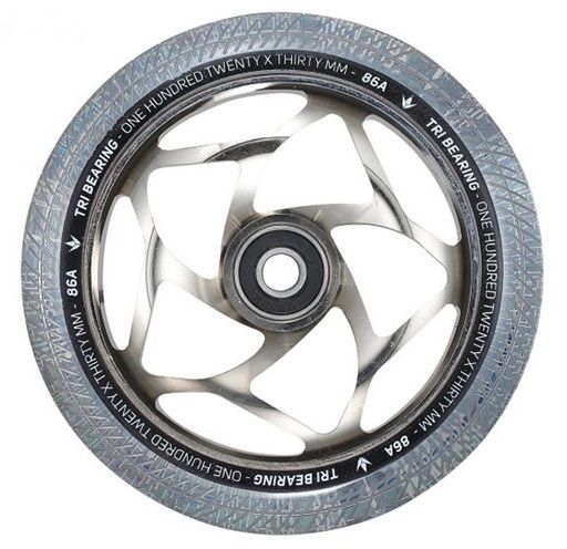 Колелце Blunt Tri Bearing 120 Clear Chrome