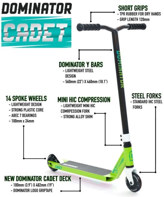 Фрийстайл Тротинеткa Dominator Cadet Blue White