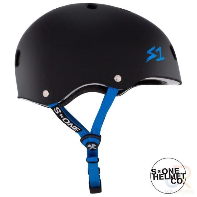 Каска S-One Lifer Matte Black Cyan