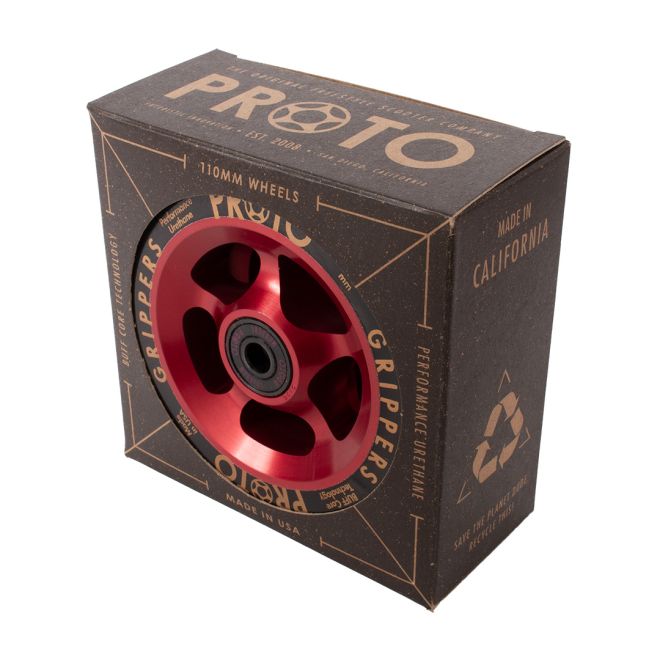 Колелце PROTO Gripper 110 Black on Red