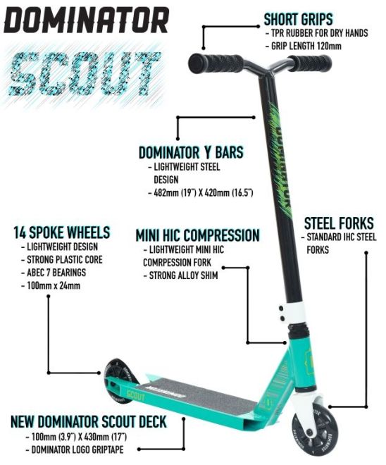 Фрийстайл Тротинеткa Dominator Scout Red White